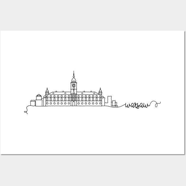 Warsaw City Signature Wall Art by kursatunsal